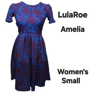LuLaRoe Women's Amelia Floral Print Dress. Small